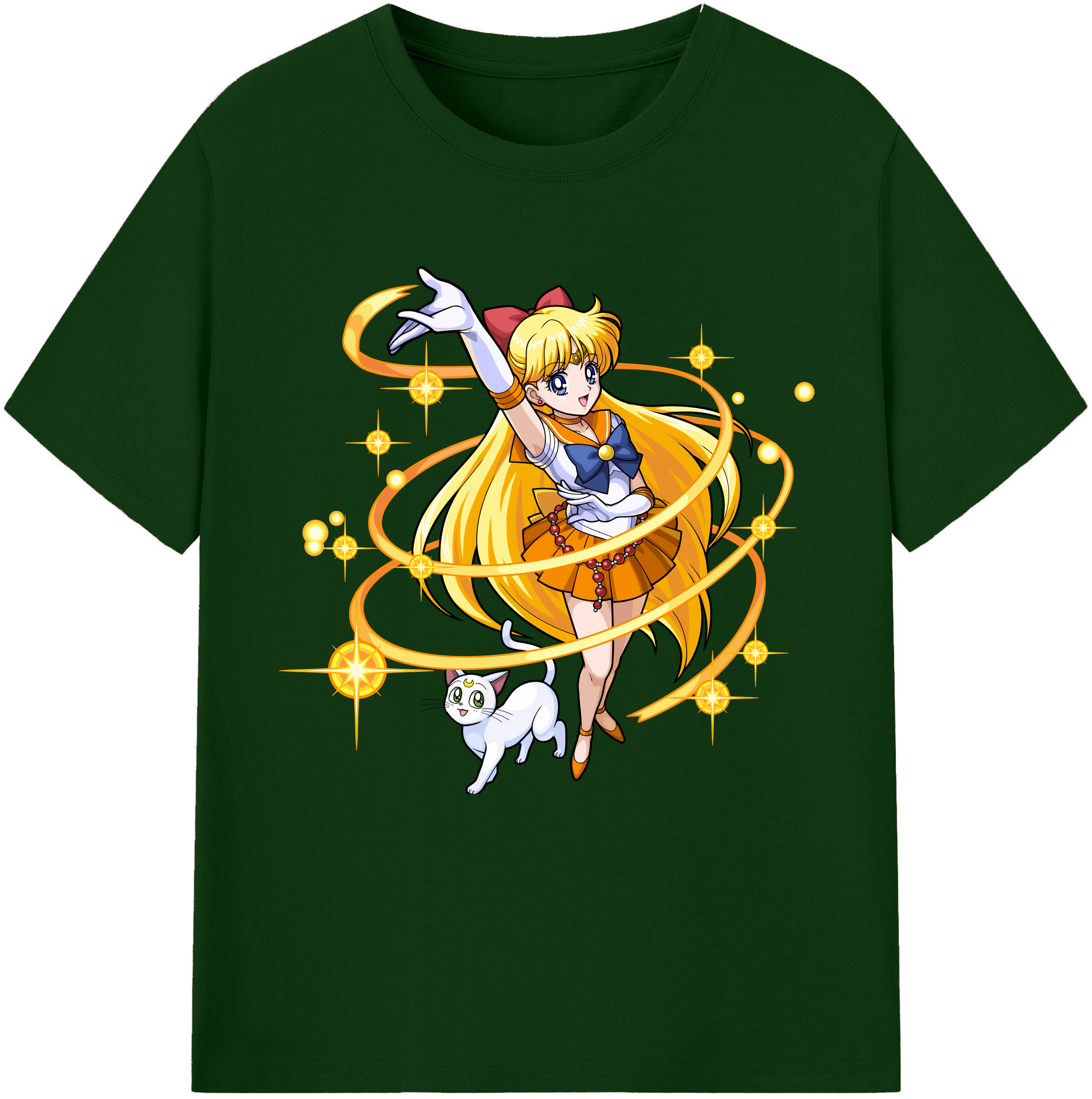 （画像用） 美少女戦士セーラームーン 愛野 美奈子 あいの みなこ Sailor Moon Aino Minako 綿100％半袖Tシャツ（フロントプリント）